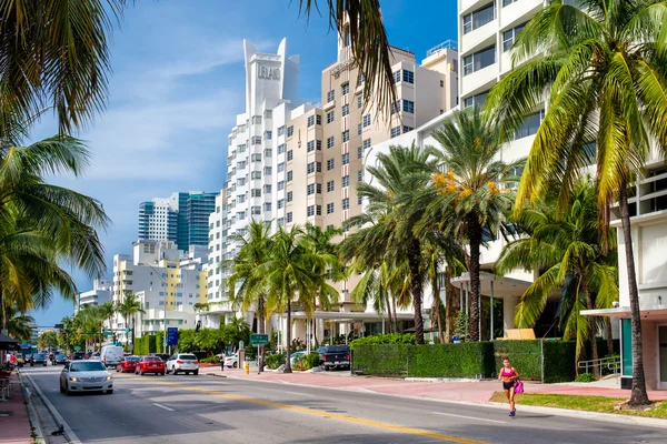 Famous hotels at Collins Avenue in Miami Beach