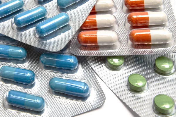 Colorful capsules and pills