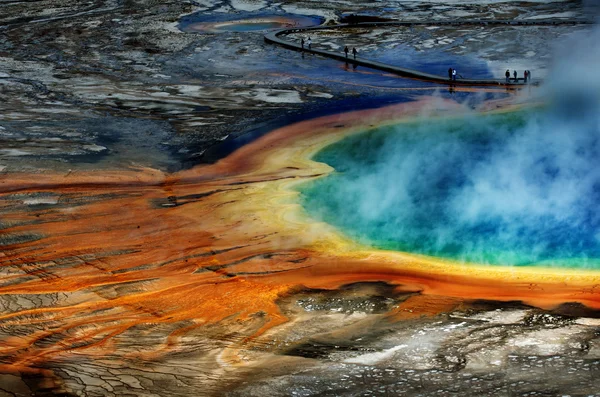 Grand Prismatice Pool Steam Yellowstone Tour Sight