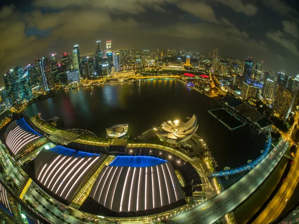 Singapore financial district skyline