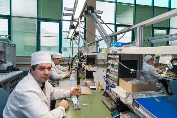 Production of electronic components  at high-tech factory