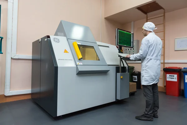Production of electronic components at high-tech factory