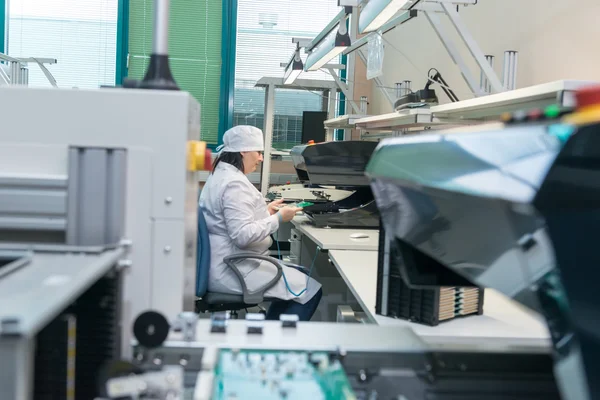 Production of electronic components at high-tech factory