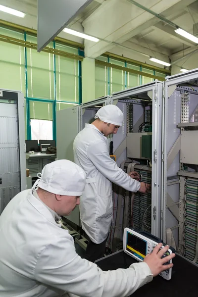 Production of electronic components at high-tech factory