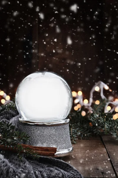 Empty Silver Snow Globe