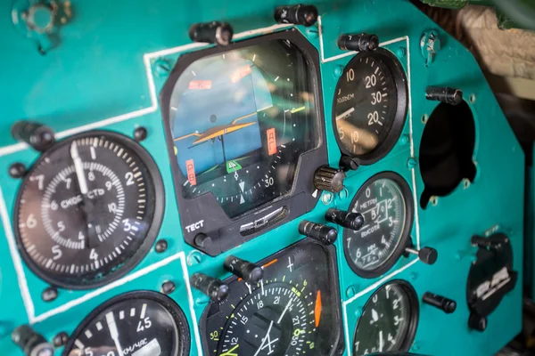 Old russian milirary plane control panel