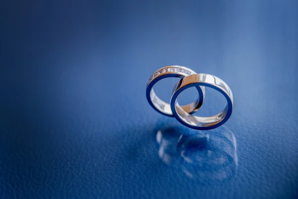 Golden rings on the table.