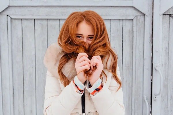 Beautiful red hair girl.