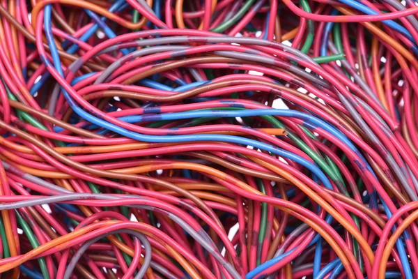 Closeup colored cables
