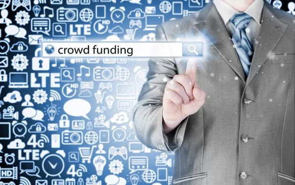 Crowd funding in search bar