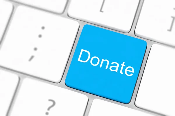 Donate key word on computer keyboard,