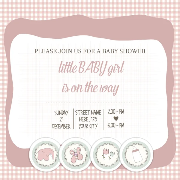 Baby girl shower card