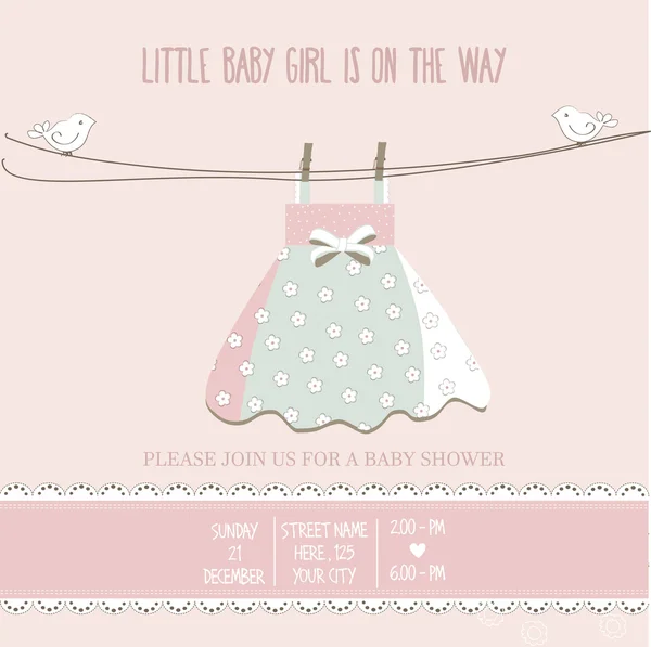 Baby girl shower card