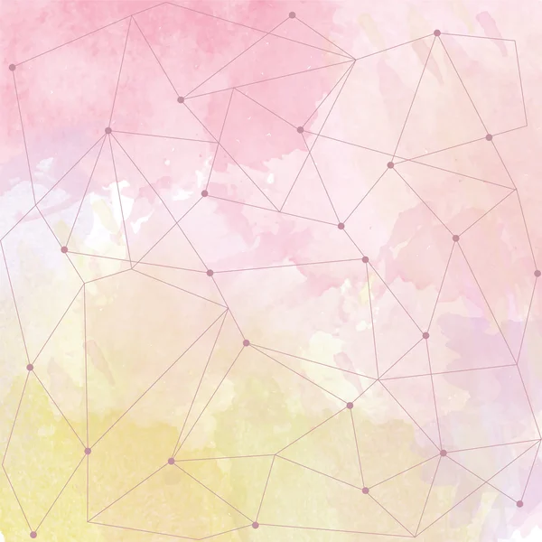 Watercolor background with triangle design