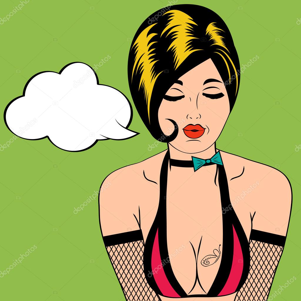 Sexy Horny Woman In Comic Style Xxx Illustration Stock Illustration By