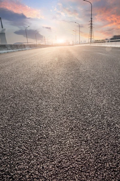 Background of road and sky