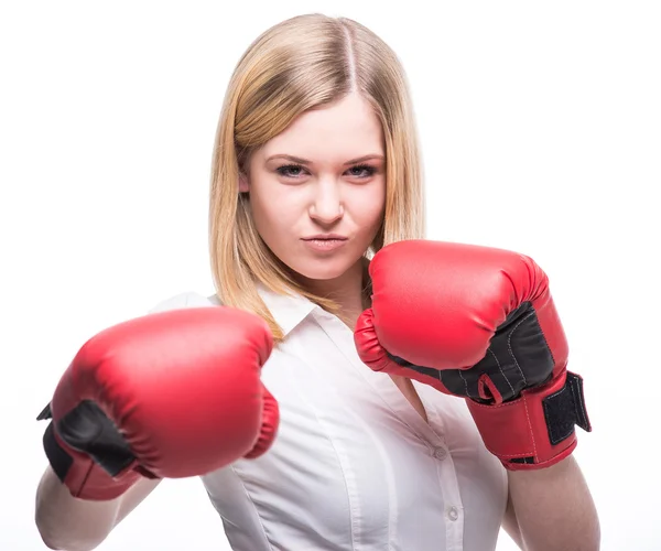 Woman boxing