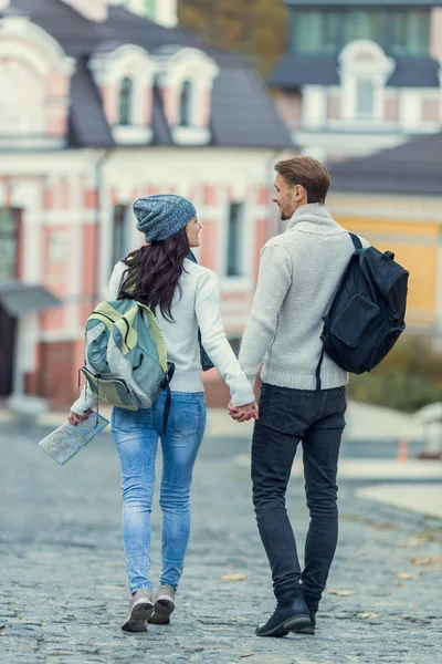 Young couple travels