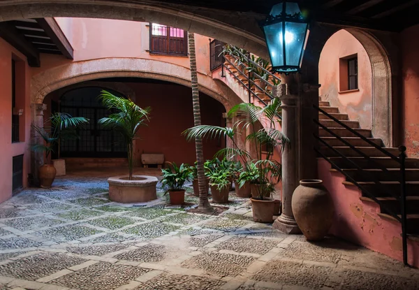 Typical old patio in Spain, Majorca