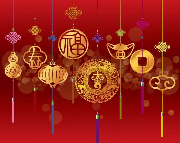 Chinese New year pendant decoration background