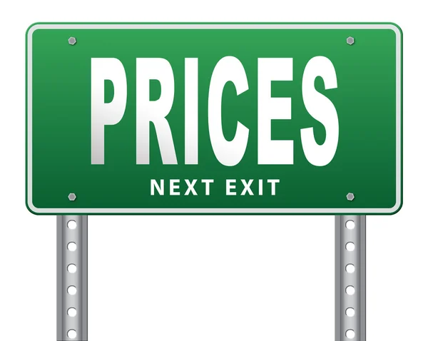 Prices for online internet web shop