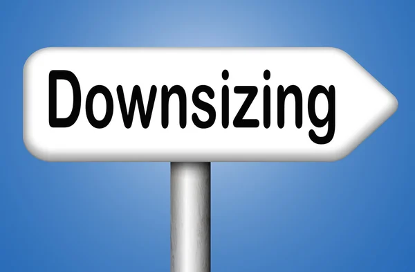 Downsizing road sign