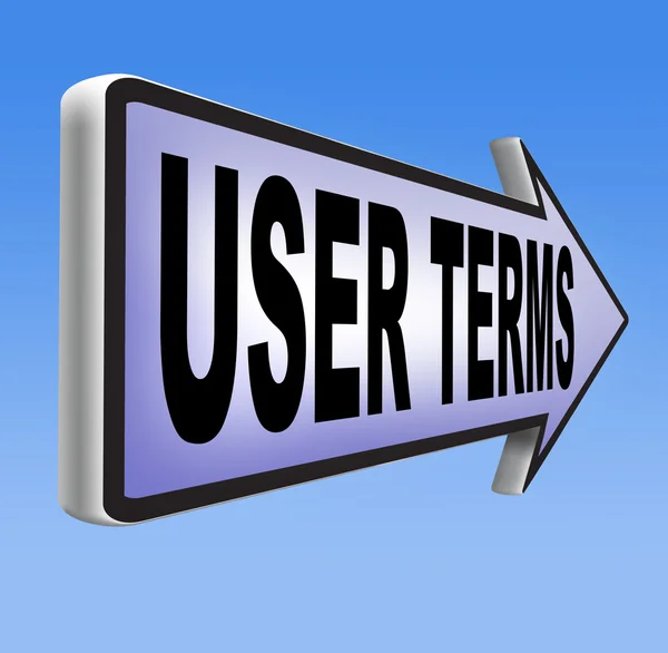User terms sign