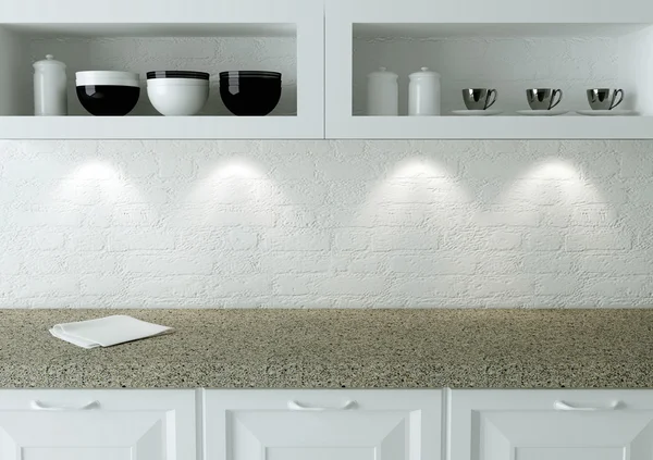 White kitchen design.