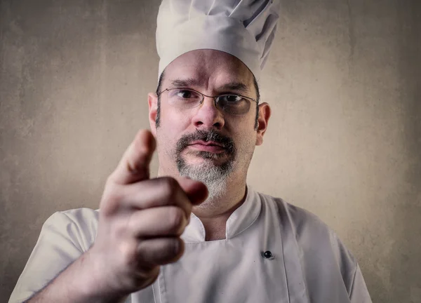 Chef warning with his finger