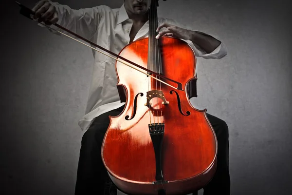 Playing the cello