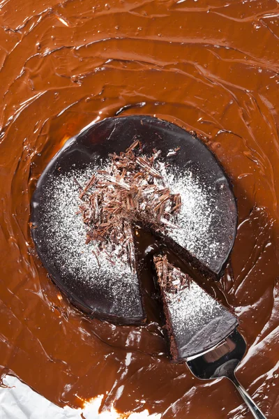 Chocolate with chocolate cake
