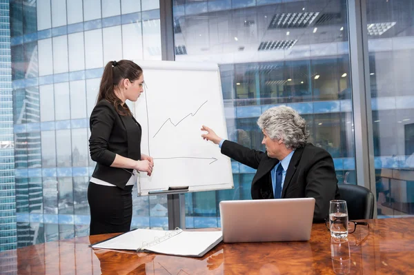 Young business woman making a presentation