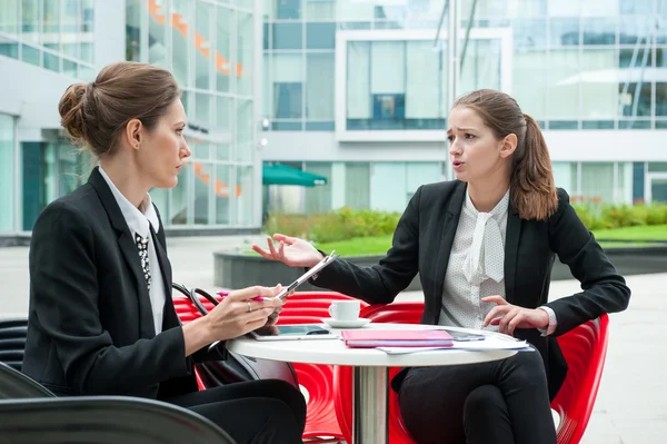 Young business woman job interview