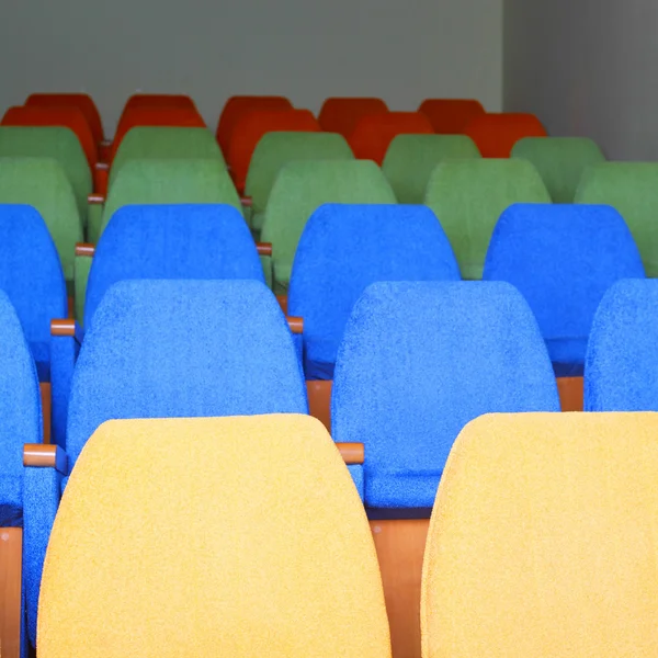 Rows of chairs at cinema