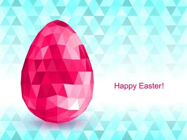 Vector background with Easter egg crystal.