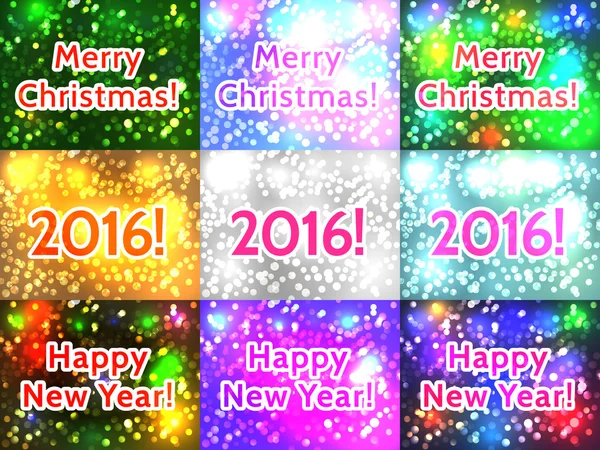 Merry Christmas! Happy New Year! 2016! Set of the Holiday Christ
