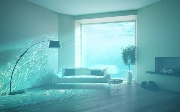 Underwater  flooding interior