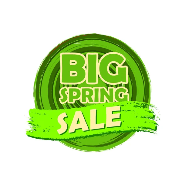 Big spring sale, round drawn label