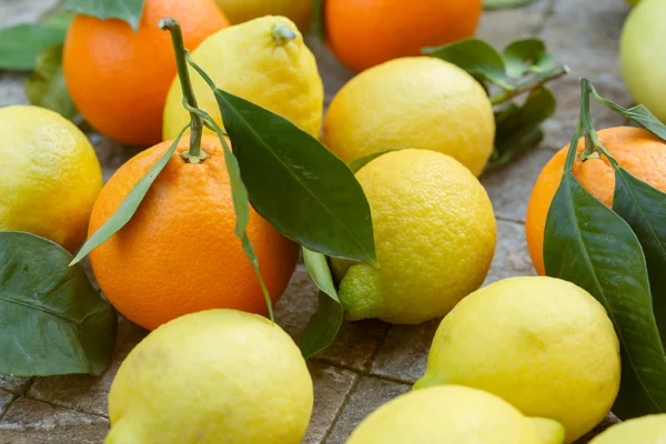 Organic Lemons and oranges