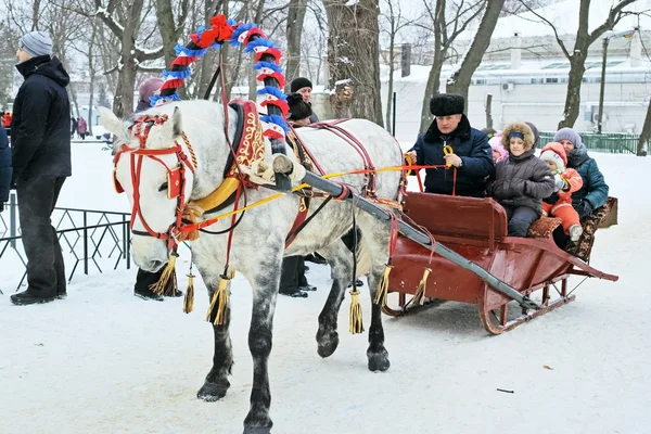 Russian Riding in a sleigh