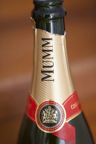 Open bottle of Champagne G.H.Mumm Brut Cordon Rouge