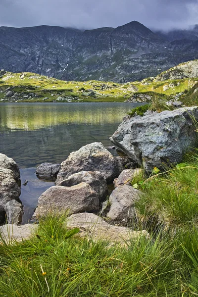 Amazing view of The Trefoil lake, Rila Mountain, The Seven Rila Lakes