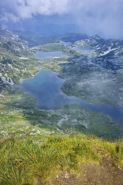 Amazing landscape of The Twin,  the Trefoil , The fish and The Lower lakes, The Seven Rila Lakes