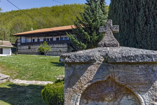 Old Stone fountain and church in  Temski monastery St. George, Republic of Serbia