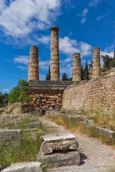 The Temple of Apollo in Ancient Greek archaeological site of Delphi
