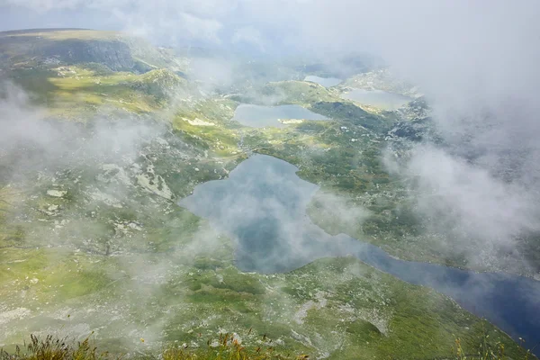 Approaching fog over The Twin, The Trefoil, the Fish and The Lower Lakes