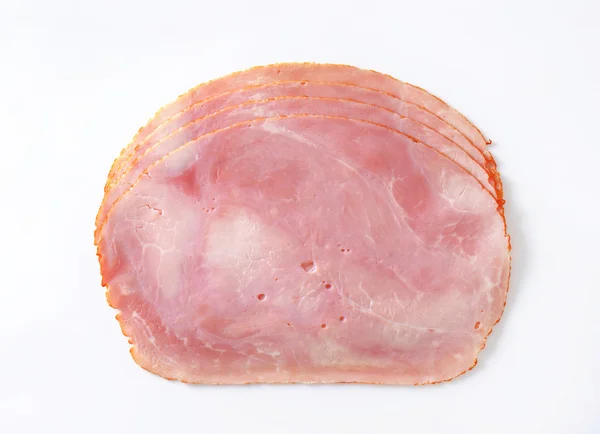 Baked ham slices