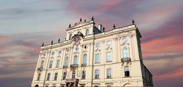 Archbishop Palace, famous building at the main entrance in The Prague Castle, Czech Republic.  Prague is one of the most visited capital in Europe