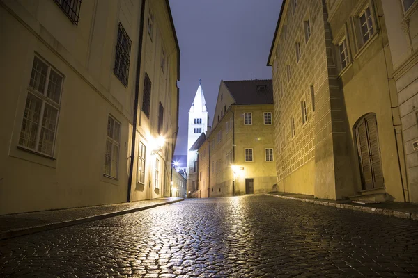 Landmarks, in the Prague Castle complex, Czech Republic(Night view ). Prague Castle is the most visited attraction in the city.