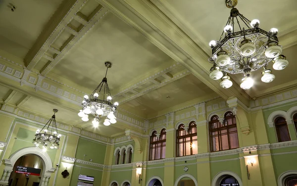 The interior of the Rizhsky railway station (Rizhsky vokzal, Riga station) waiting room-- is one of the nine main railway stations in Moscow, Russia. It was built in 1901